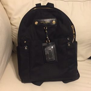 Marc by Marc Jacobs black and gold backpack